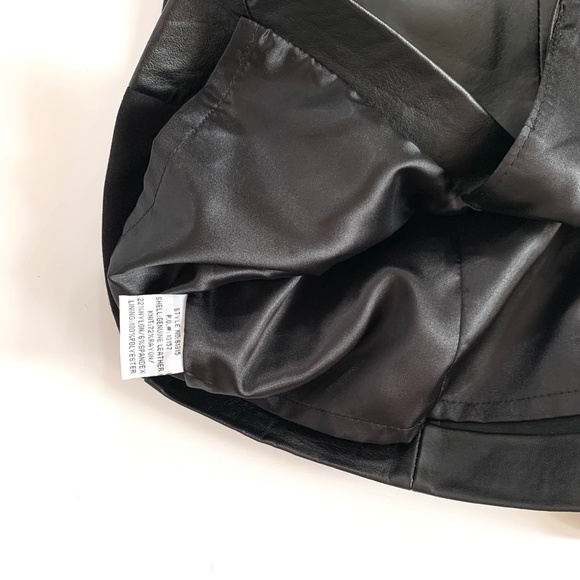 Black Leather Twist Front Halter Dress Black Leather Dress - Picture 11 of 12